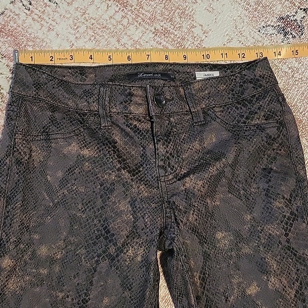 Level 99 Janice Ultra Skinny Stretchy Snakeskin Pants Size 26 - Picture 8 of 14